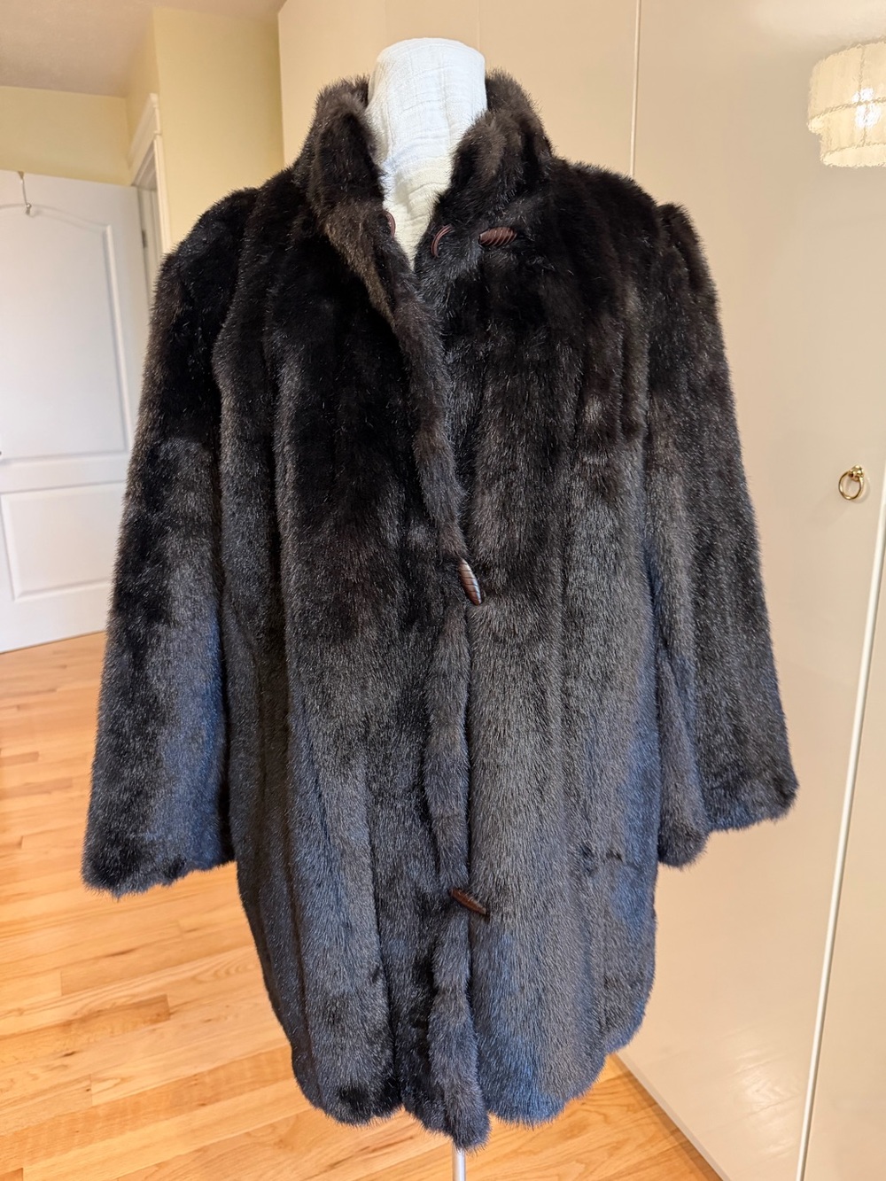 Vintage Dubrowsky & Perlbinder Faux Fur Reversible Coat